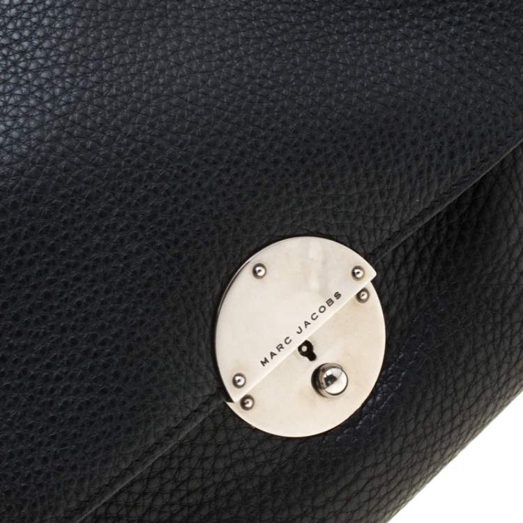 Pre Owned Marc Jacobs Black Leather Flap Chain Shoulder Bag