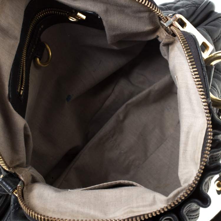 Pre Owned Marc Jacobs Black Quilted Leather Small Cecilia Satchel