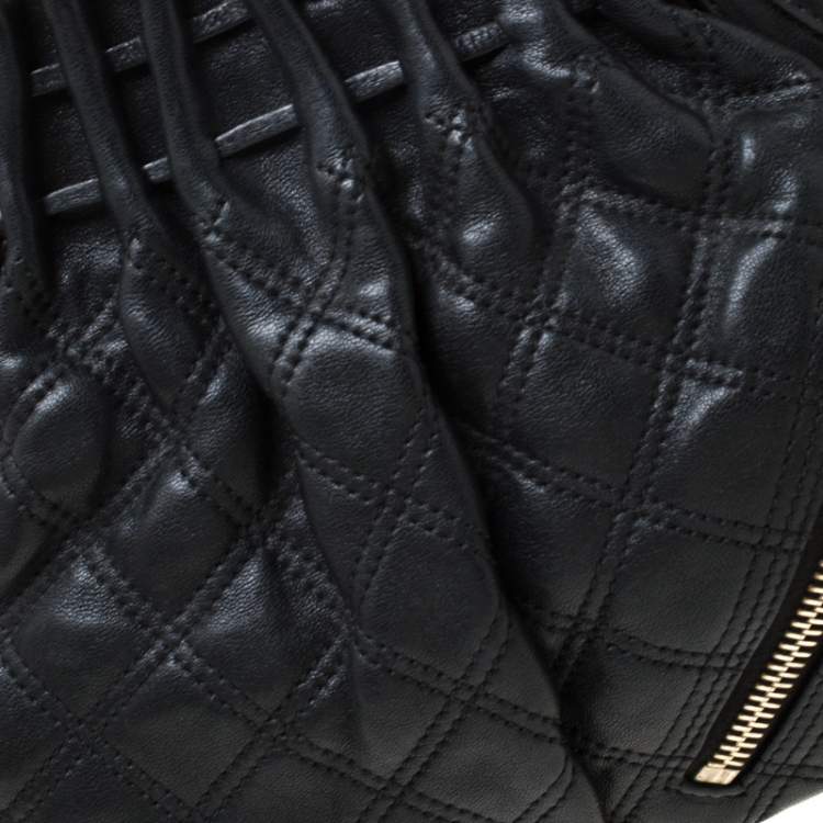 Pre Owned Marc Jacobs Black Quilted Leather Small Cecilia Satchel