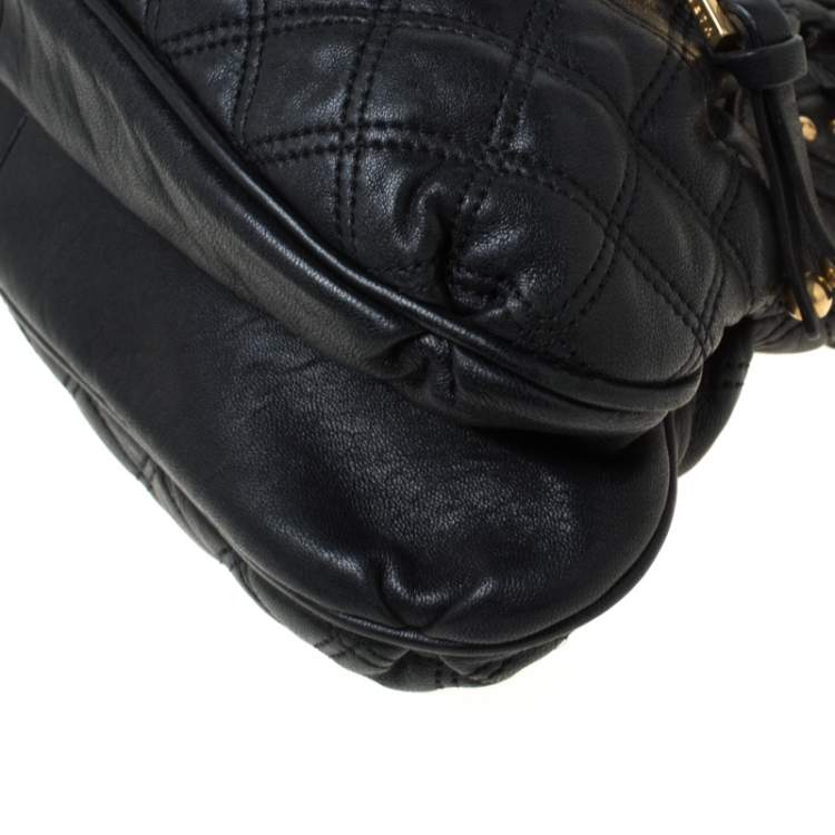 Pre Owned Marc Jacobs Black Quilted Leather Small Cecilia Satchel
