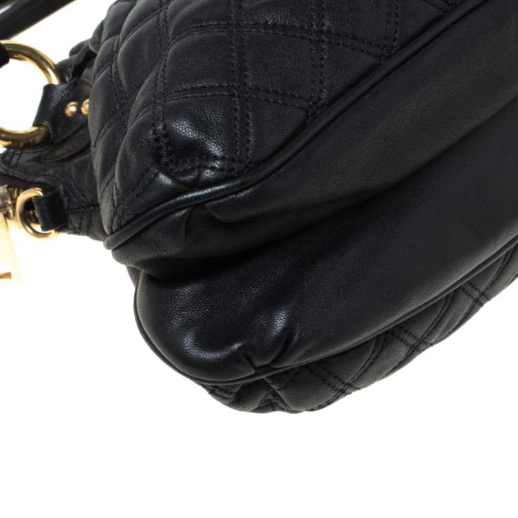 Pre Owned Marc Jacobs Black Quilted Leather Small Cecilia Satchel
