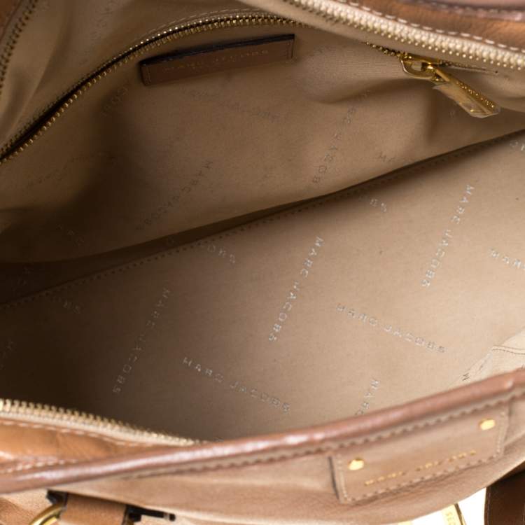 Pre Owned Marc Jacobs Brown Leather Wellington Fulton Satchel 