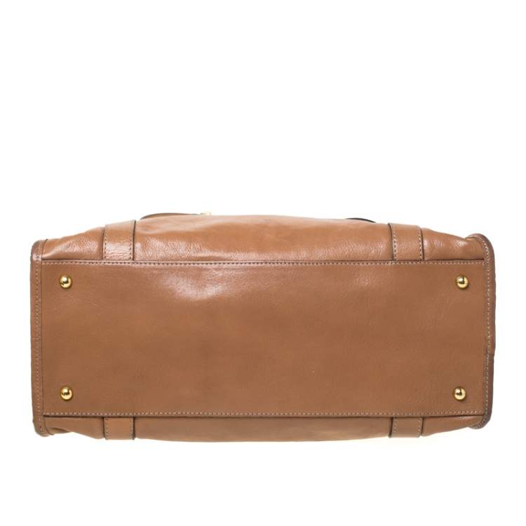 Pre Owned Marc Jacobs Brown Leather Wellington Fulton Satchel 