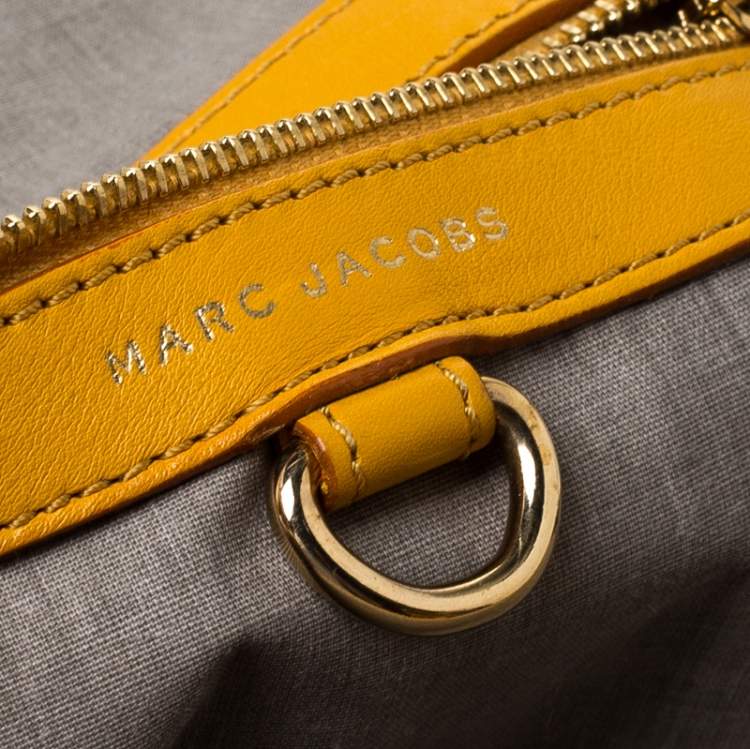 Pre Owned Marc Jacobs Yellow Quilted Leather Stam Shoulder Bag