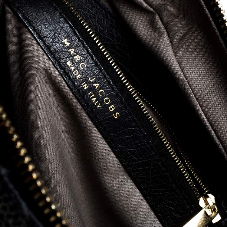 Pre Owned Marc Jacobs Black/Blue Quilted Leather Venetia Satchel
