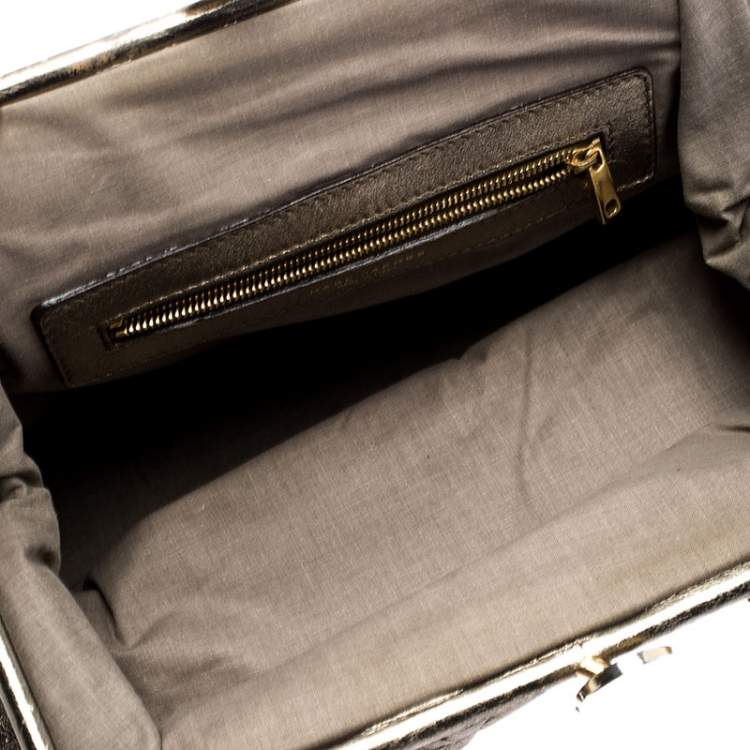 Pre Owned Marc Jacobs Metallic Quilted Leather Stam Shoulder Bag