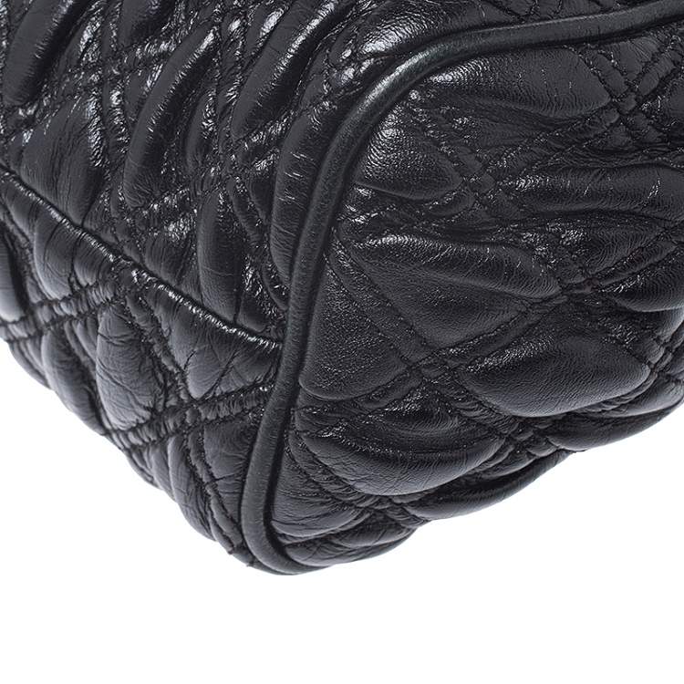 Pre Owned Marc Jacobs Black Leather Mini Stam Shoulder Bag