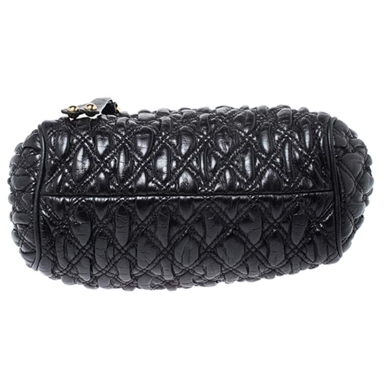Pre Owned Marc Jacobs Black Leather Mini Stam Shoulder Bag
