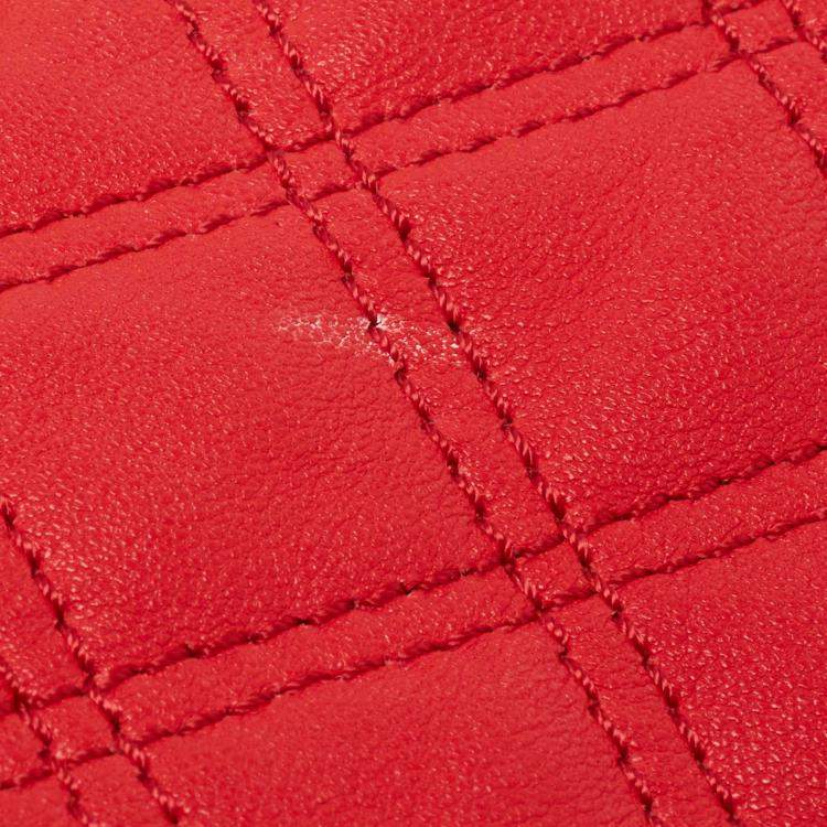 Pre Owned Marc Jacobs Coral Red Quilted Leather Rio Satchel