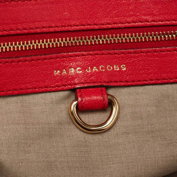 Pre Owned Marc Jacobs Coral Red Quilted Leather Rio Satchel