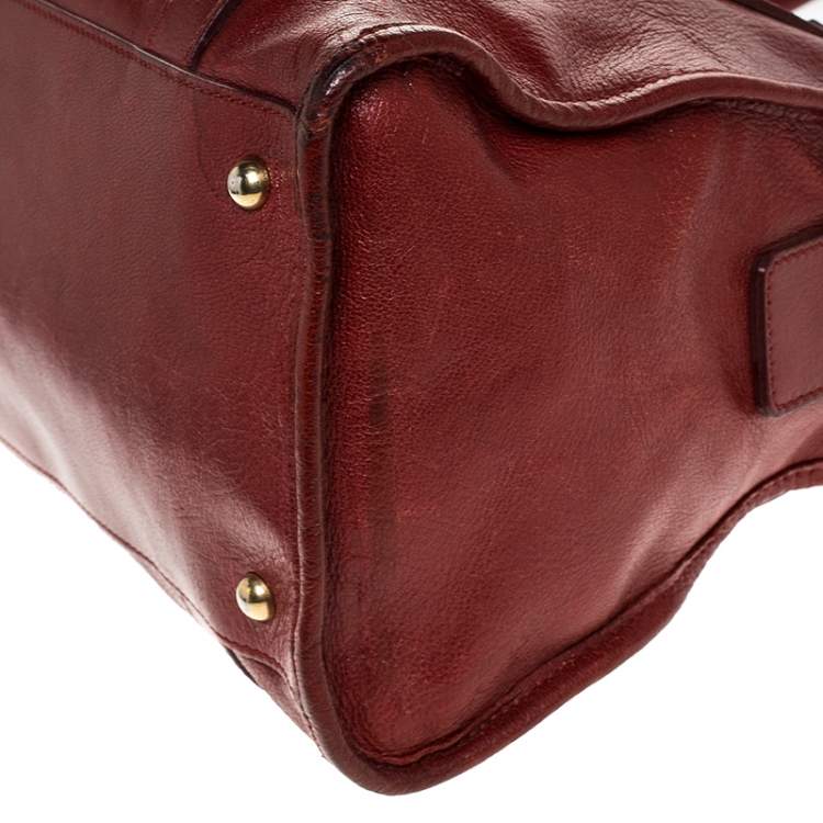 Pre Owned Marc Jacobs Red Leather Wellington Fulton Satchel 