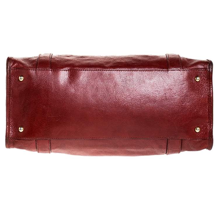 Pre Owned Marc Jacobs Red Leather Wellington Fulton Satchel 