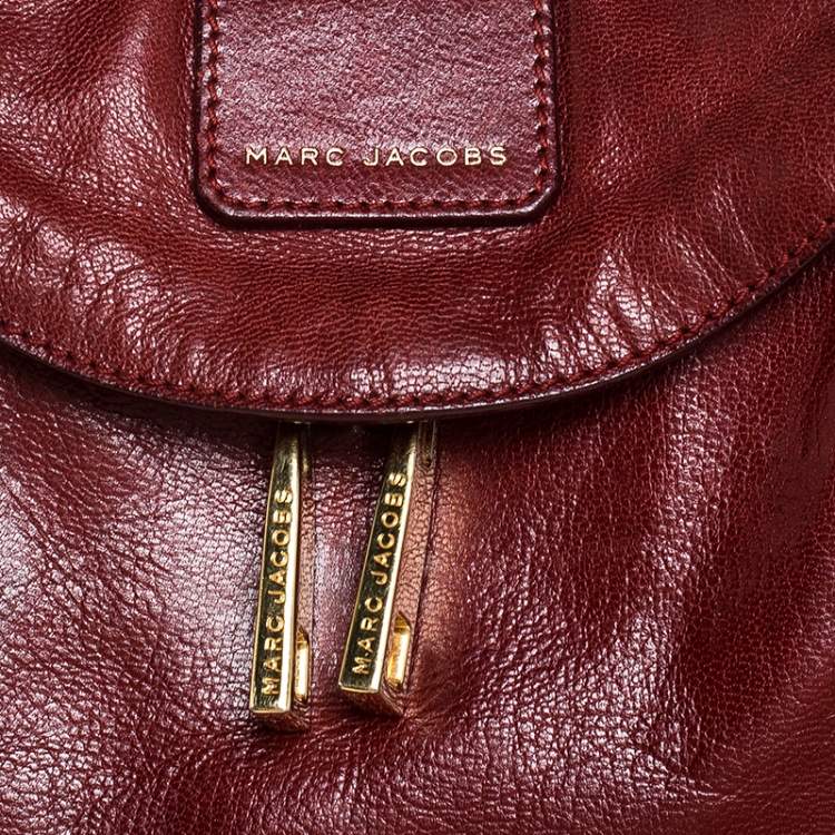 Pre Owned Marc Jacobs Red Leather Wellington Fulton Satchel 
