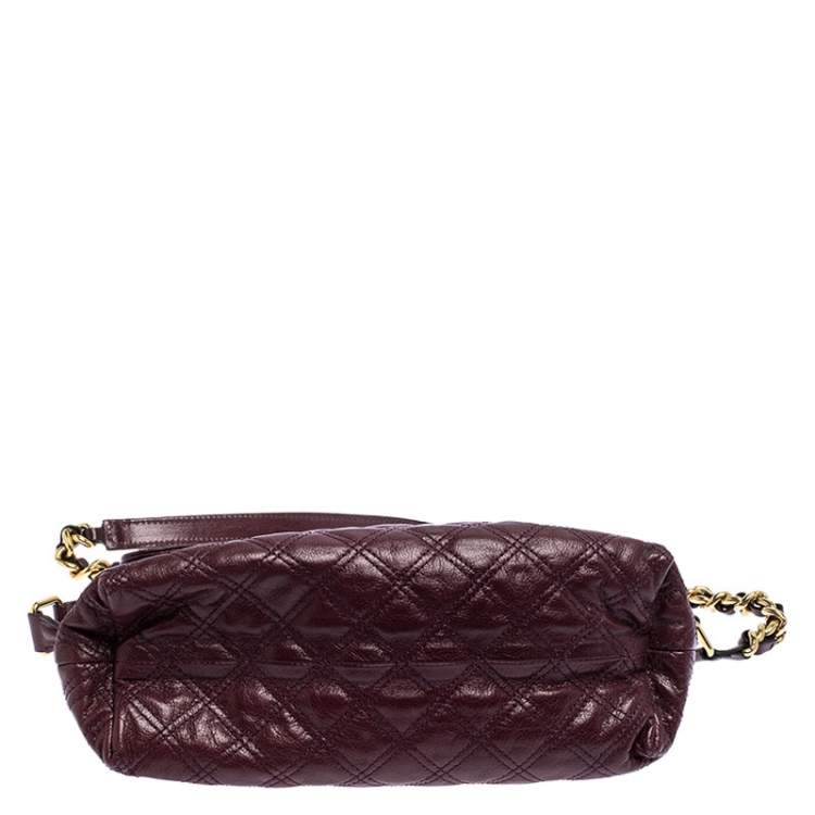Pre Owned Marc Jacobs Purple Leather Day To Night Single Shoulder Bag