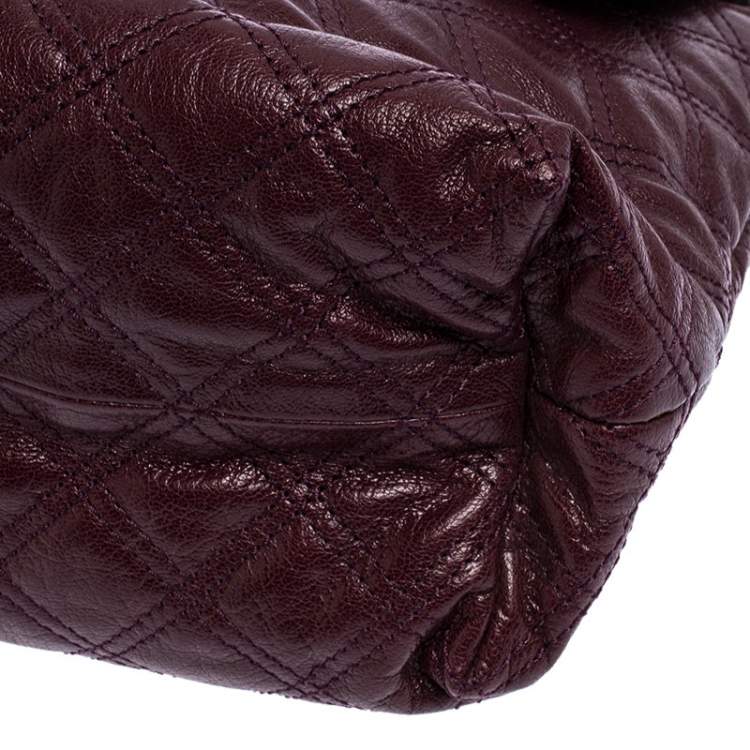Pre Owned Marc Jacobs Purple Leather Day To Night Single Shoulder Bag