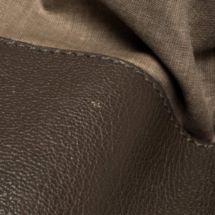 Pre Owned Marc Jacobs Khaki Mix Quilted Leather Classic East-West Tote 
