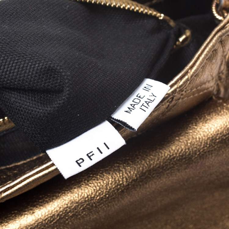 Pre Owned Marc Jacobs Metallic Gold Quilted Leather Flap Shoulder Bag