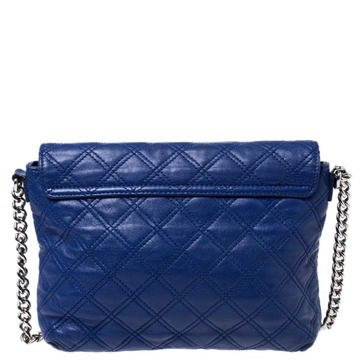 Pre Owned Marc Jacobs Blue Quilted Leather Day to Night Single Shoulder Bag