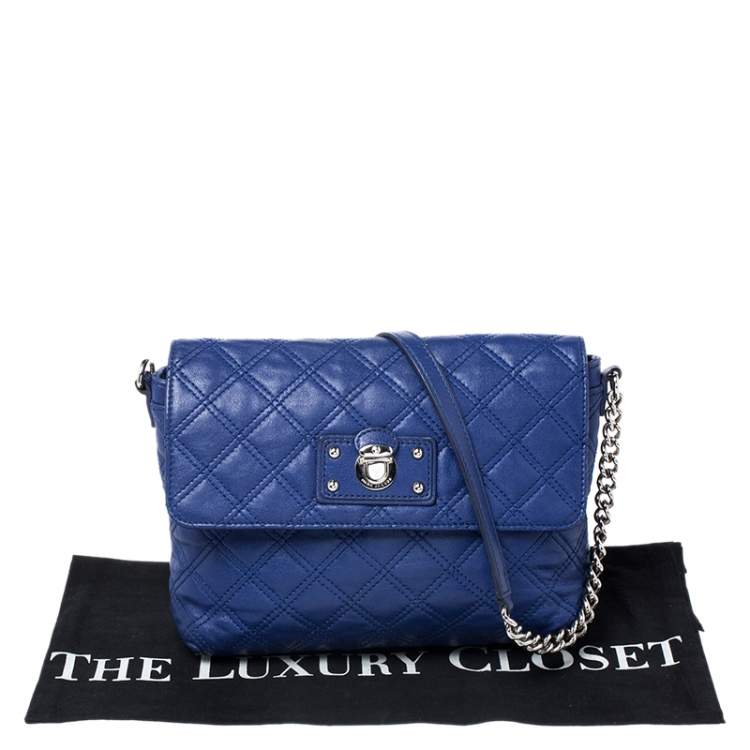 Pre Owned Marc Jacobs Blue Quilted Leather Day to Night Single Shoulder Bag