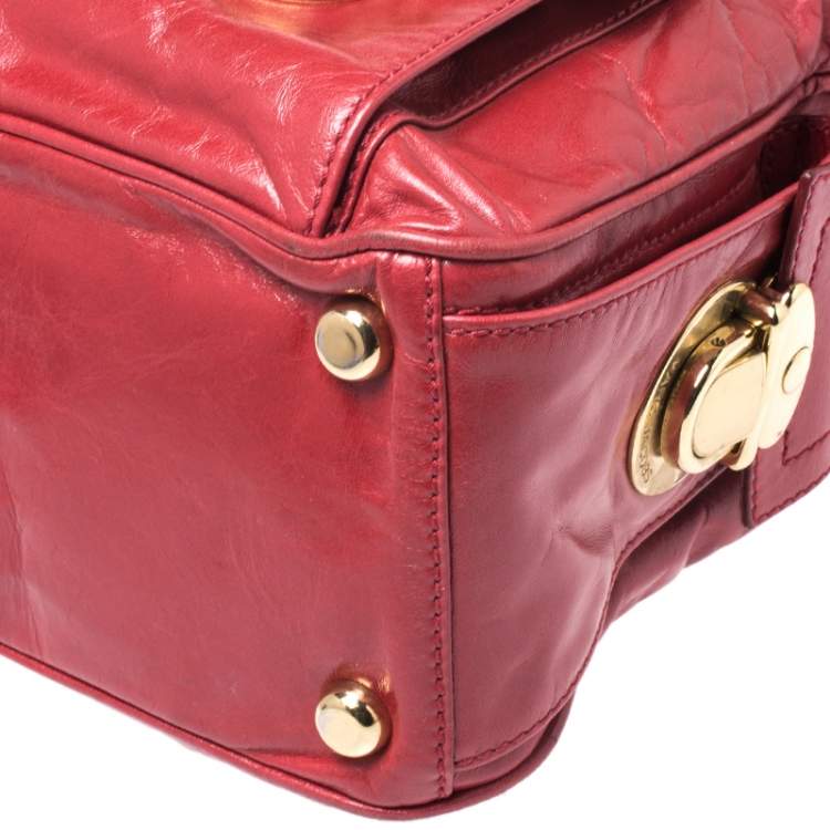 Pre Owned Marc Jacobs Red Leather Multi Pocket Shoulder Bag