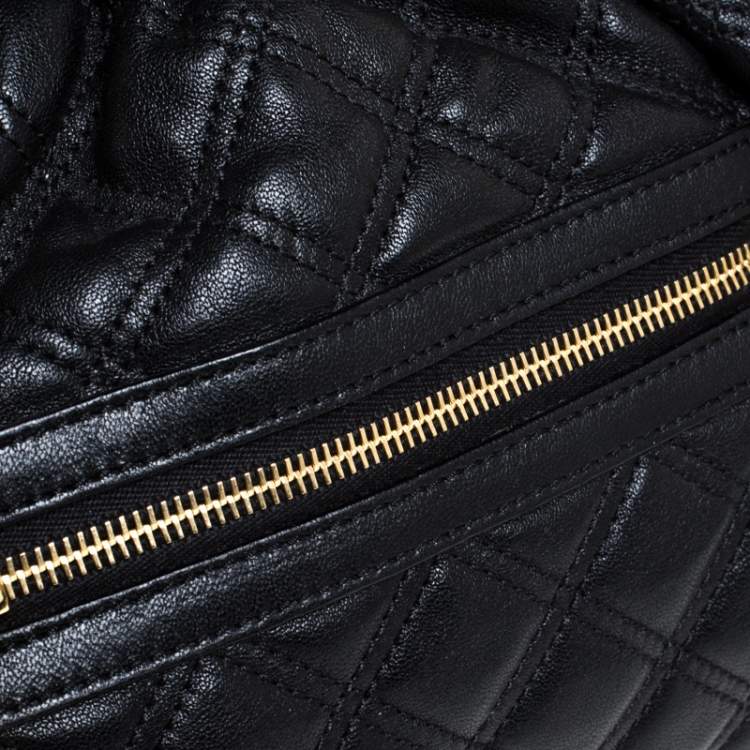 Pre Owned Marc Jacobs Black Quilted Leather Stam Satchel