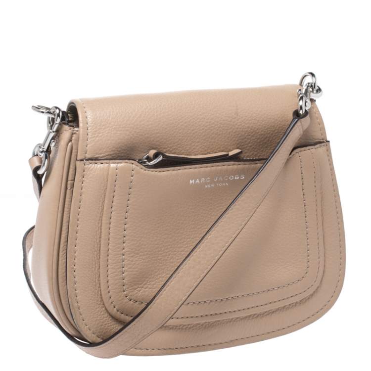 Pre Owned Marc Jacobs Beige Leather Crossbody Bag