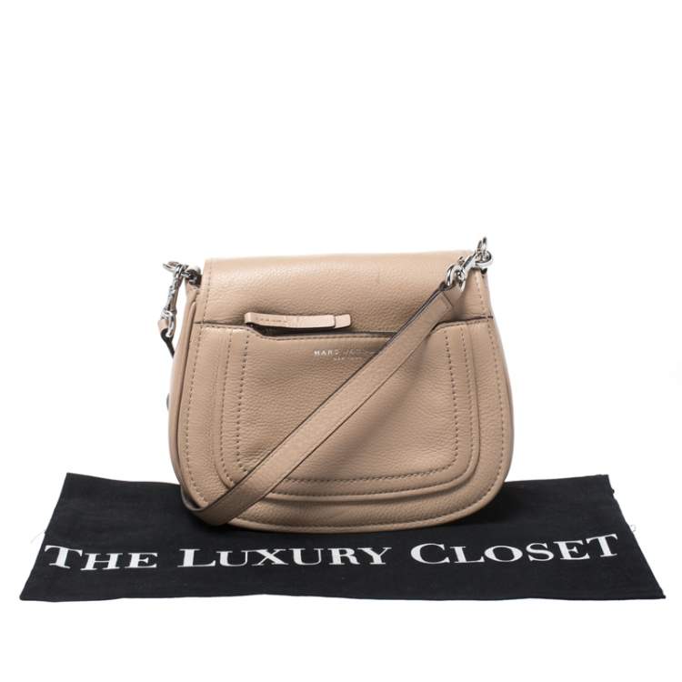 Pre Owned Marc Jacobs Beige Leather Crossbody Bag