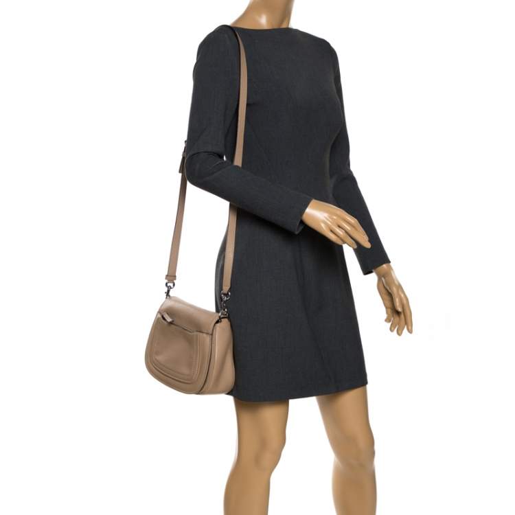 Pre Owned Marc Jacobs Beige Leather Crossbody Bag