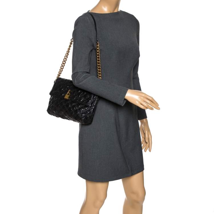 Pre Owned Marc Jacobs Black Quilted Leather Shoulder Bag