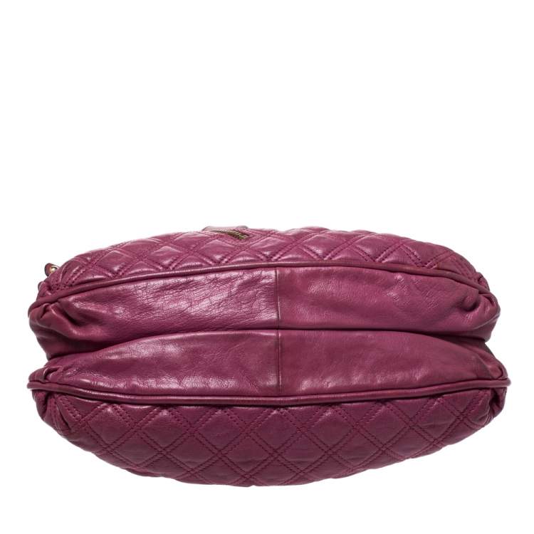Pre Owned Marc Jacobs Pink Quilted Leather Cecilia Satchel