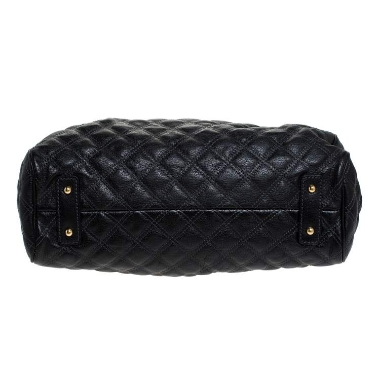 Pre Owned Marc Jacobs Black Quilted Leather Stam Shoulder Bag
