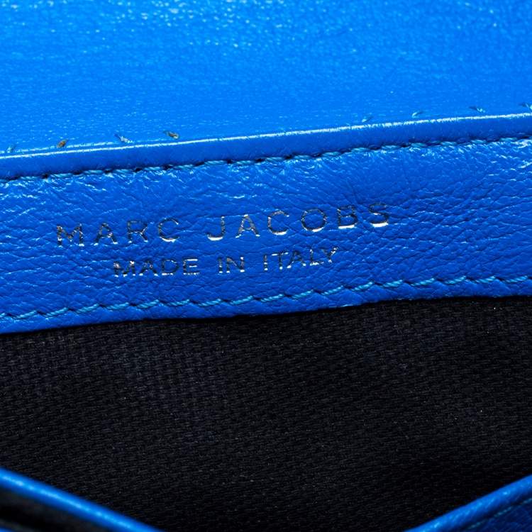 Pre Owned Marc Jacobs Blue Quilted Leather Flap Crossbody Bag