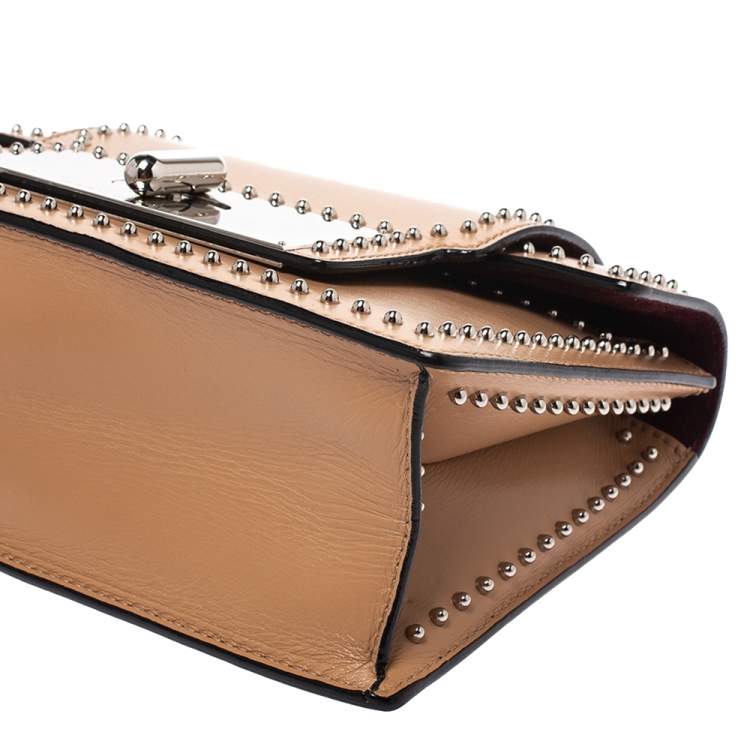 Pre Owned Marc Jacobs Beige Studded Leather Small Mischief Shoulder Bag