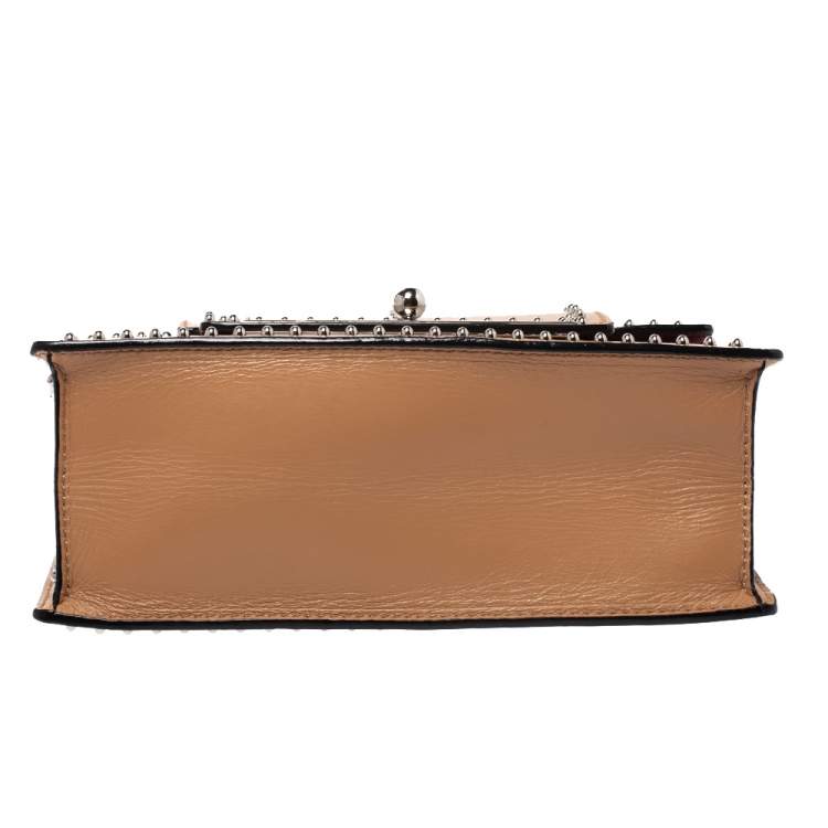Pre Owned Marc Jacobs Beige Studded Leather Small Mischief Shoulder Bag