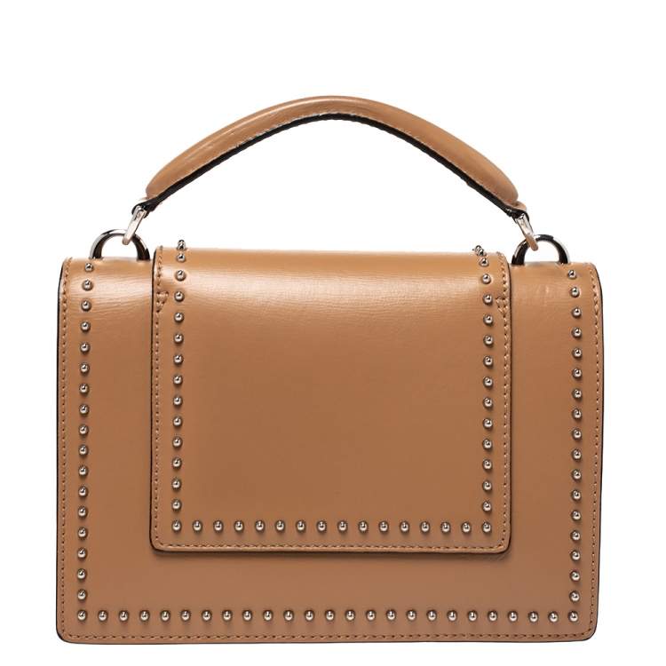 Pre Owned Marc Jacobs Beige Studded Leather Small Mischief Shoulder Bag