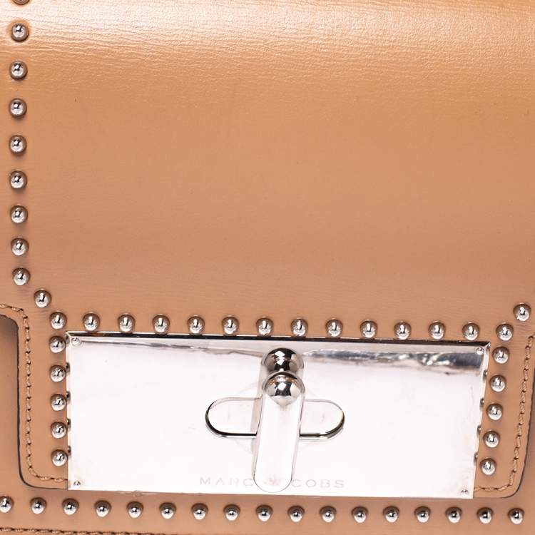 Pre Owned Marc Jacobs Beige Studded Leather Small Mischief Shoulder Bag
