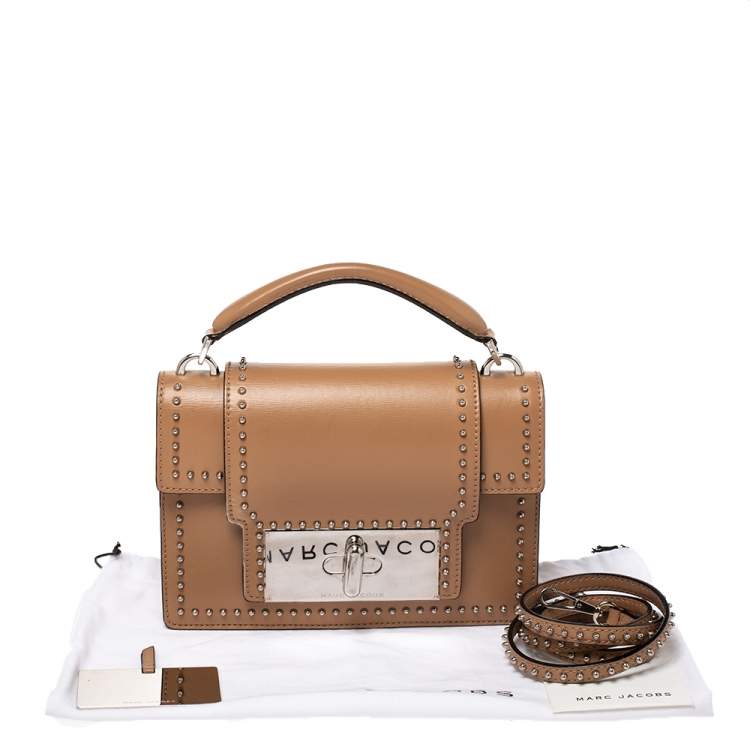 Pre Owned Marc Jacobs Beige Studded Leather Small Mischief Shoulder Bag