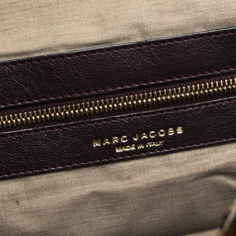 Pre Owned Marc Jacobs Burgundy Quilted Leather Stam Shoulder Bag