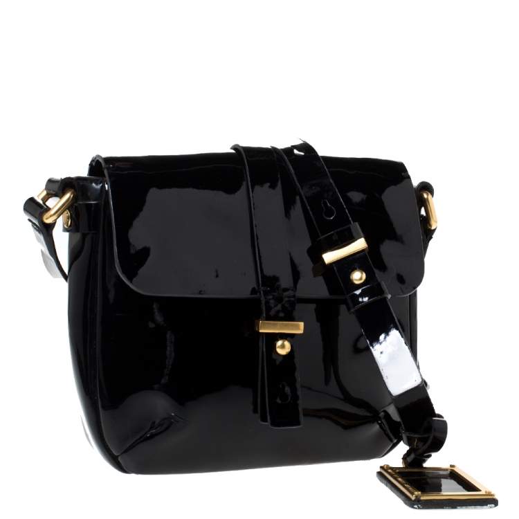 مملوكة مسبقًا Marc by Marc Jacobs Black Patent Leather Crossbody Bag