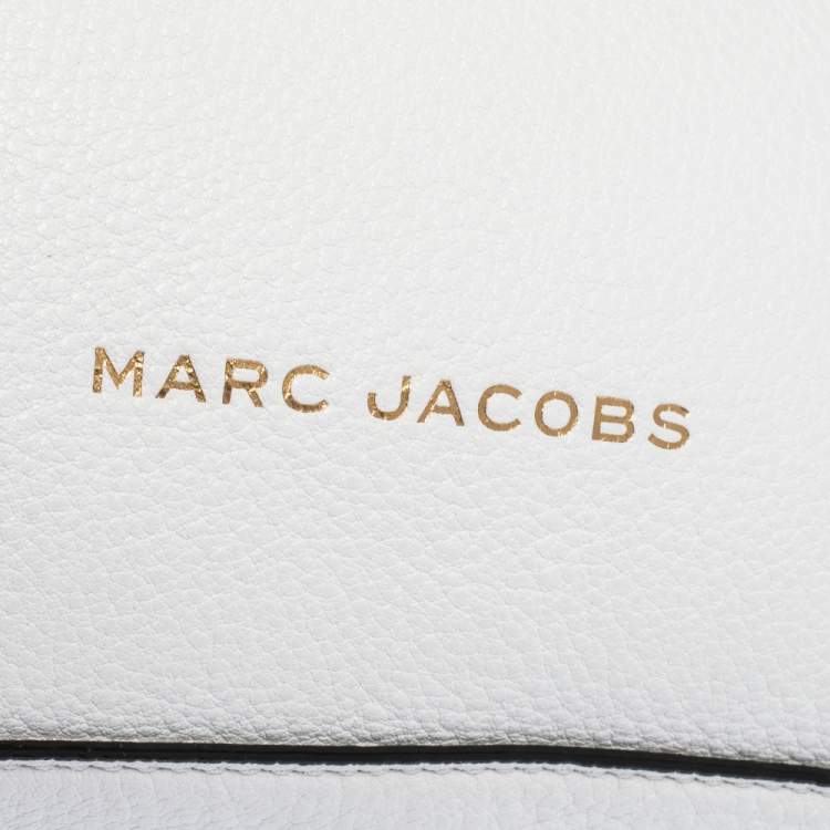 Pre Owned Marc Jacobs White Leather Double Link 27 Shoulder Bag