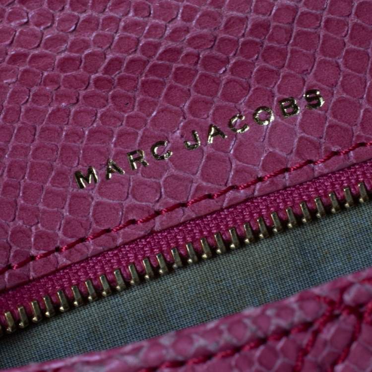 Pre Owned Marc Jacobs Pink Studded Leather Eugenie Clutch