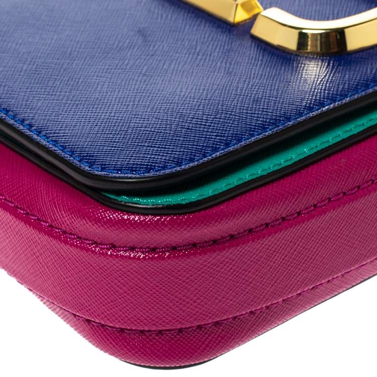 Pre Owned Marc Jacobs Multicolor Leather Hip Shot Convertible Belt Bag 