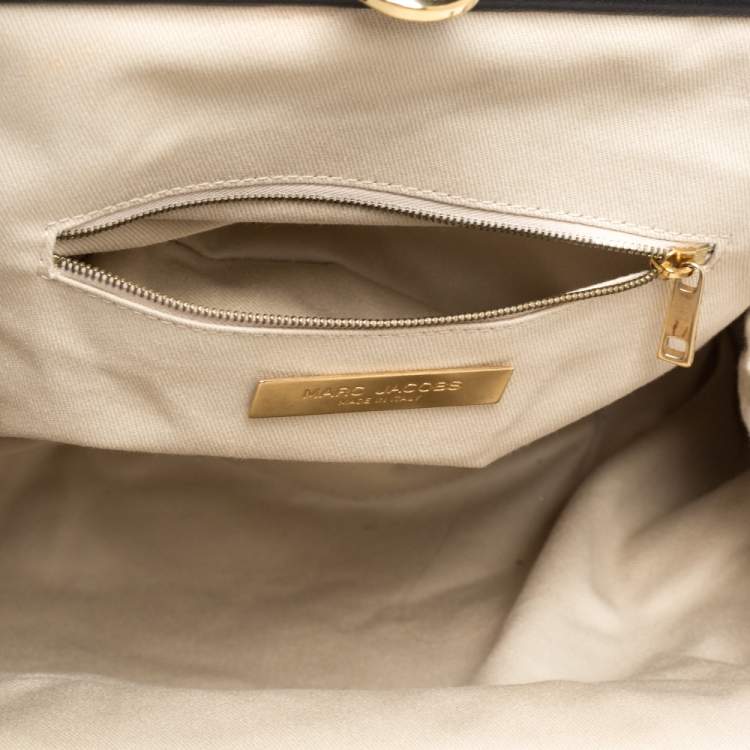 Pre Owned Marc Jacobs Black Quilted Leather Stam Satchel