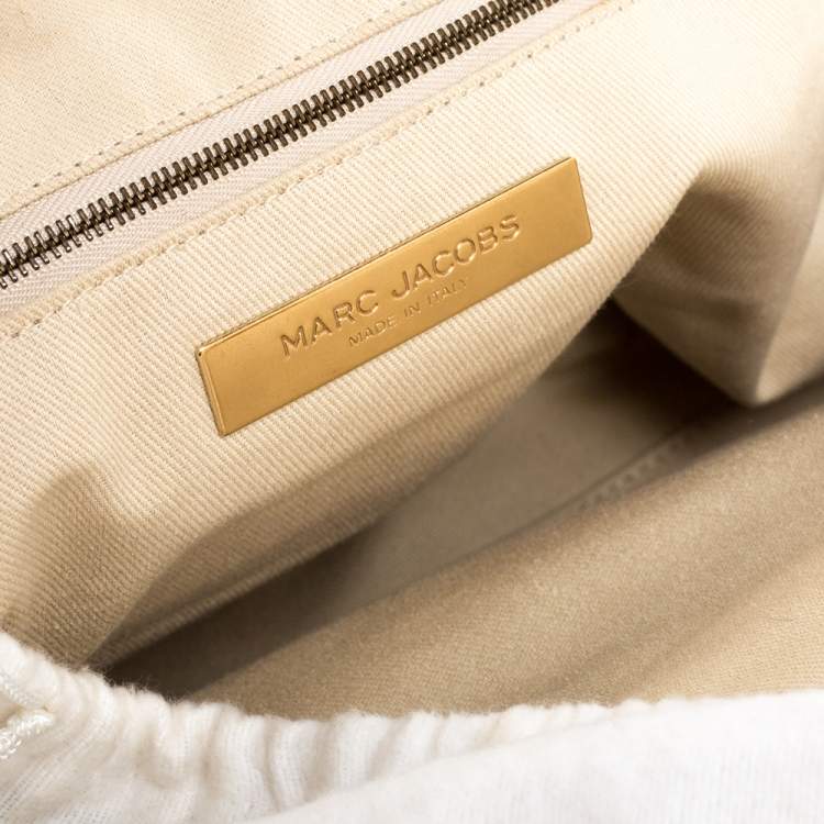 Pre Owned Marc Jacobs Beige Quilted Leather Stam Satchel