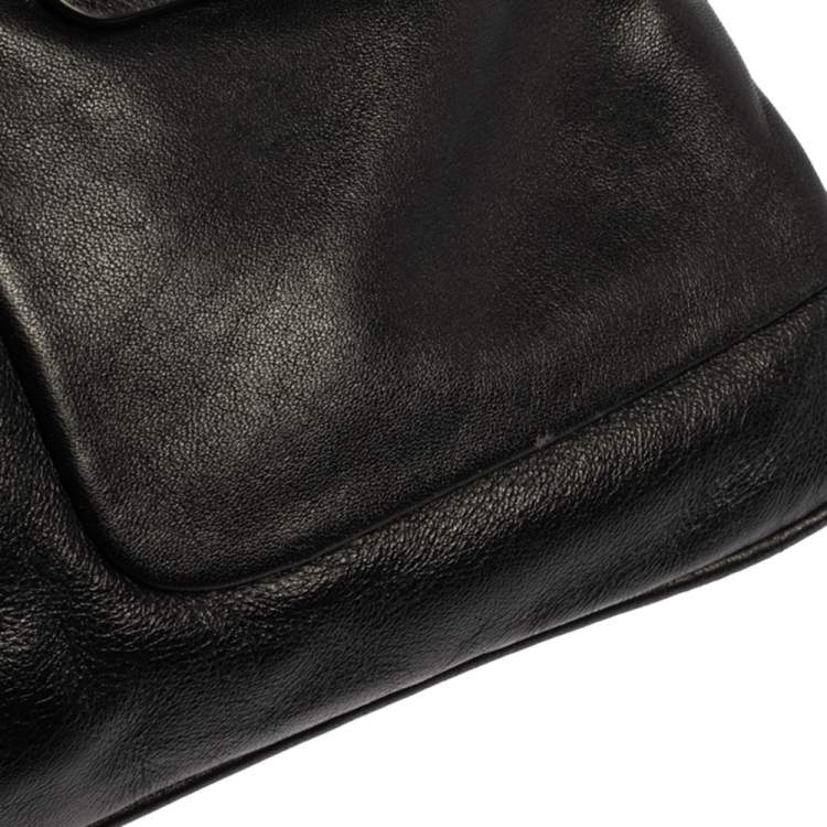 Pre Owned Marc Jacobs Black Leather Turnlock Crossbody Bag