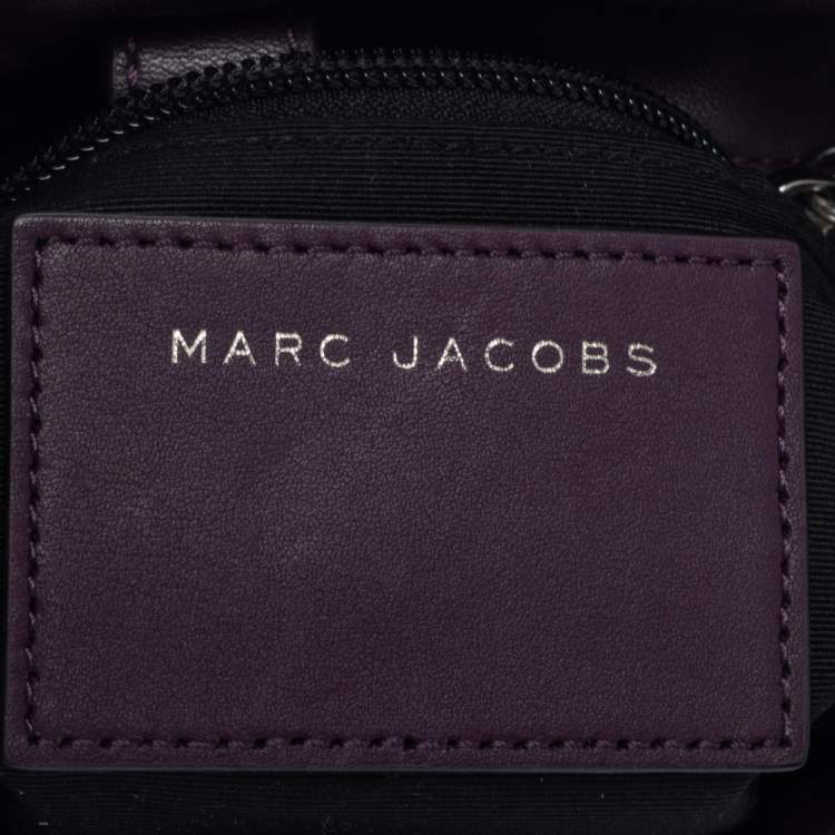 Pre Owned Marc Jacobs Purple Leather Drawstring Shoulder Bag