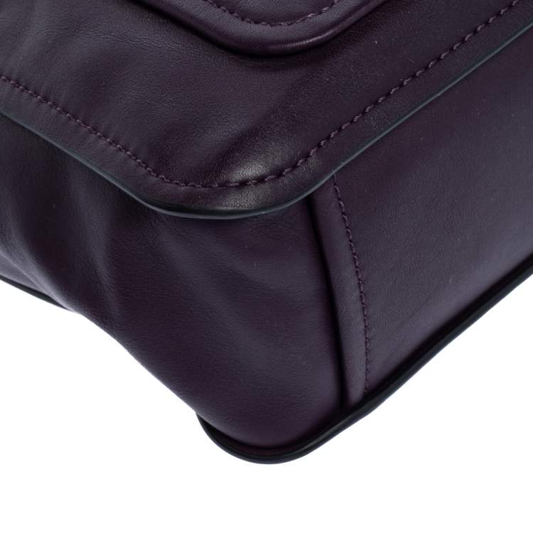 Pre Owned Marc Jacobs Purple Leather Drawstring Shoulder Bag