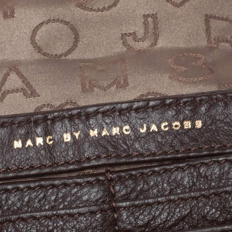 Pre Owned Marc Jacobs Dark Brown Patent Leather Shoulder Bag