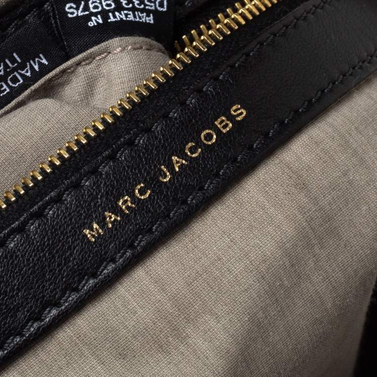Pre Owned Marc Jacobs Black Quilted Leather Stam Satchel