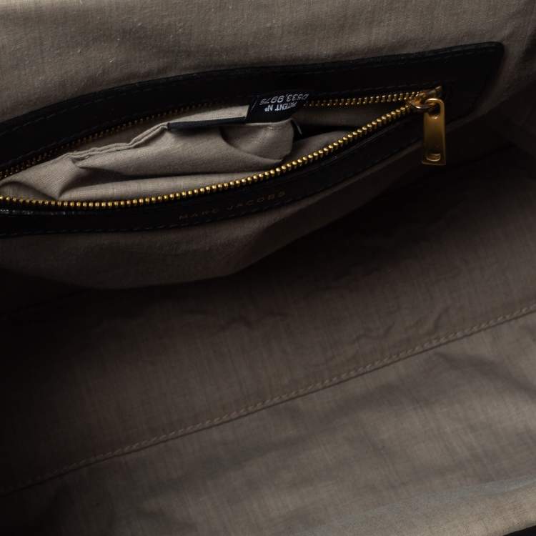 Pre Owned Marc Jacobs Black Quilted Leather Stam Satchel